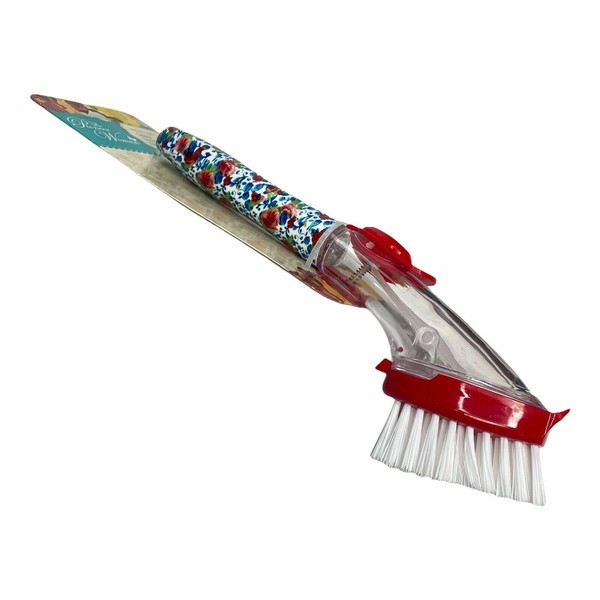 The Pioneer Woman Soap Dispensing Dish Brush Heritage Floral Set of 2