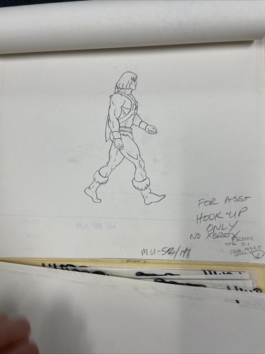 He-Man MOTU Original Animation Cell Production Art w/ Cert. He Man - Picture 20 of 23