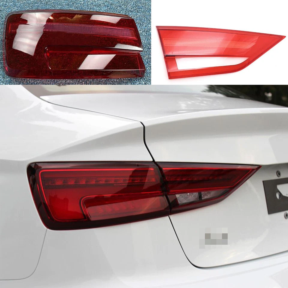 4PC Rear Tail Light Lamp Cover Shell Fit For Audi A3 Limousine 2017-2020 - Imagen 2 de 4