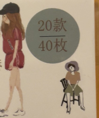 Japanische Mädchen Frauen Mini klare Aufkleber 20 Designs 40 Sticker Kawaii Leben süß - Bild 5 von 7