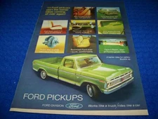 1973 FORD PICKUP "START THE BETTER" (LIME GREEN)..1-PAGE ORGINAL SALES AD (650Z)