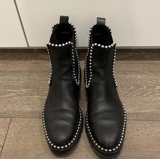 Alexander Wang N3589* Womens Black Sanford Chelsea Boots Size Eu 39 Us 9