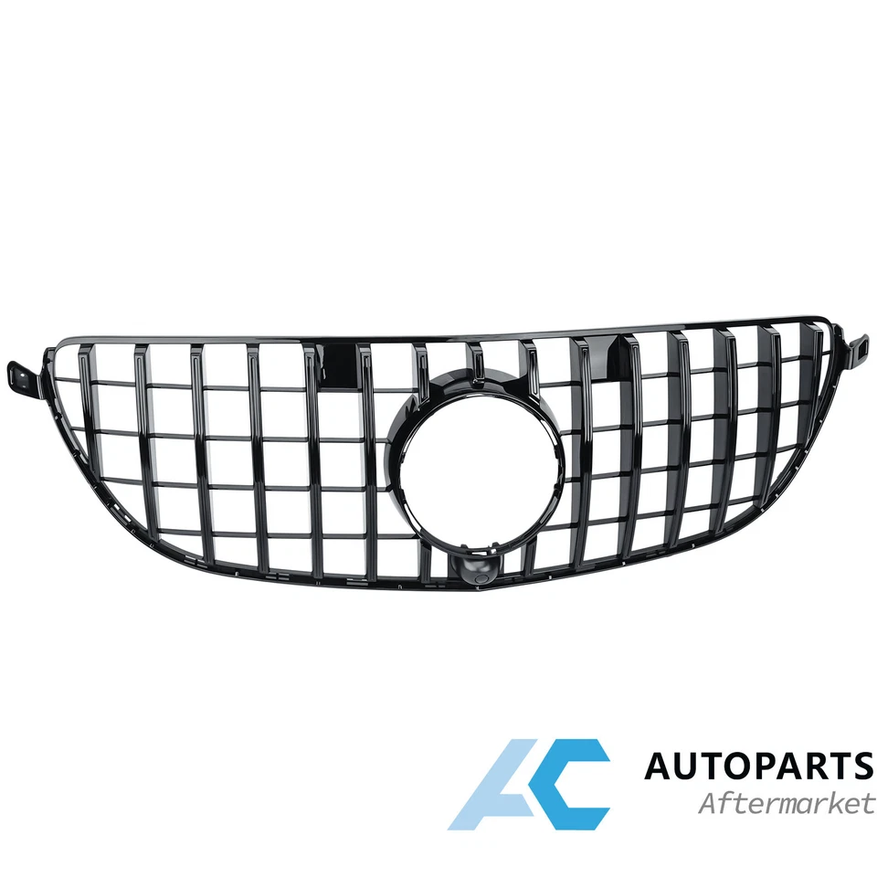 For 2016-2019 Mercedes GLE W166 GLE63 AMG Front Grille GT Grill Gloss Black Foto 2 de 4