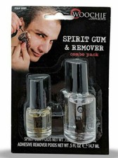 Spirit Gum Adhesive  Remover Combo Pack Theatrical Costume Makeup.
