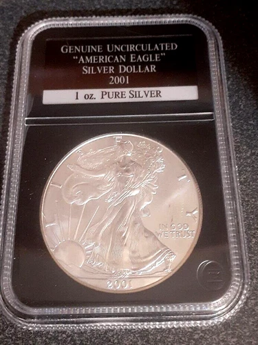 2001 Silver American Eagle $1 Coin 1oz .999 Fine Silver Uncirculated PCS