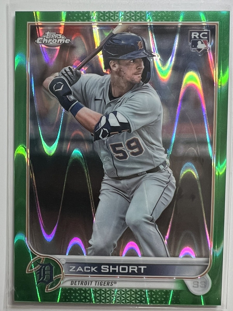 2022 Topps Chrome Sonic Green Raywave #86 Zack Short RC