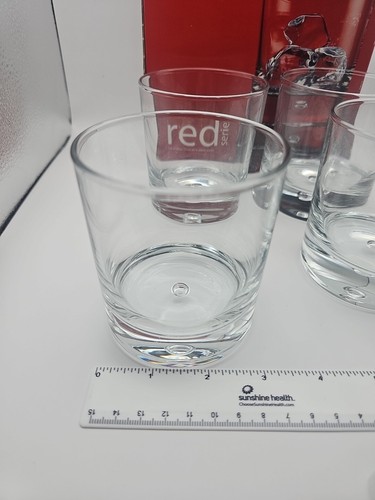 Red Series Bubble 10oz Set Of 4 In Box Home Essentials Bourbon Glasses - Picture 6 of 6