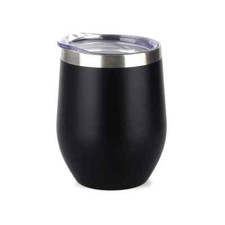 Bev Steel Stemless Wine Tumbler, 12 oz | Double Wall Vacuum Insulated