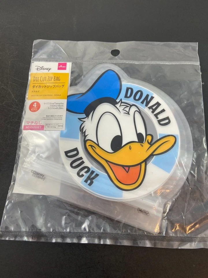 NEW Set of 3 Donald Duck Tales Clear Plastic Zip Bags Each Set of 4 Bags - Image 2 of 4
