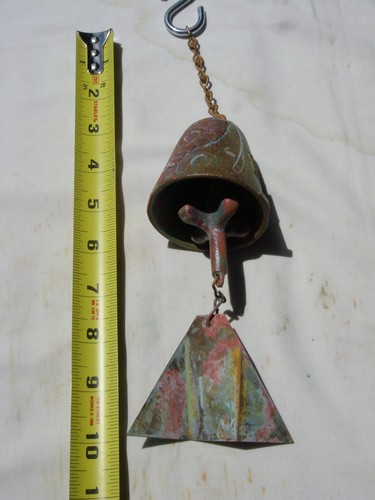 Paolo Soleri Bronze Wind Bell - 2.5" Bell Spiral Stairs Motif Copper Patina NEW - Picture 21 of 24
