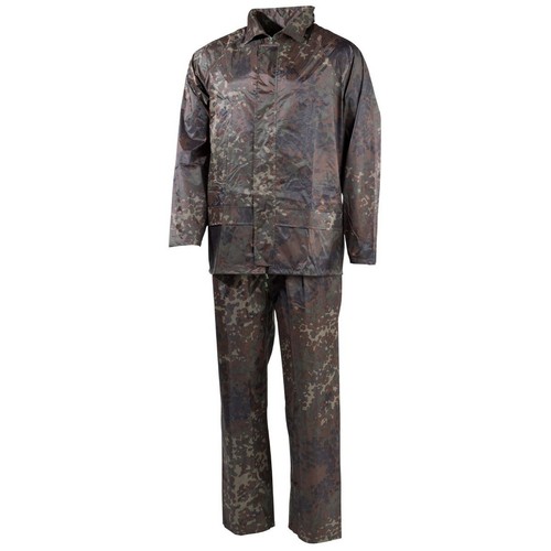 Flecktarn Operation Camo Olive Wet Weather Rain Suit Pants And Jacket