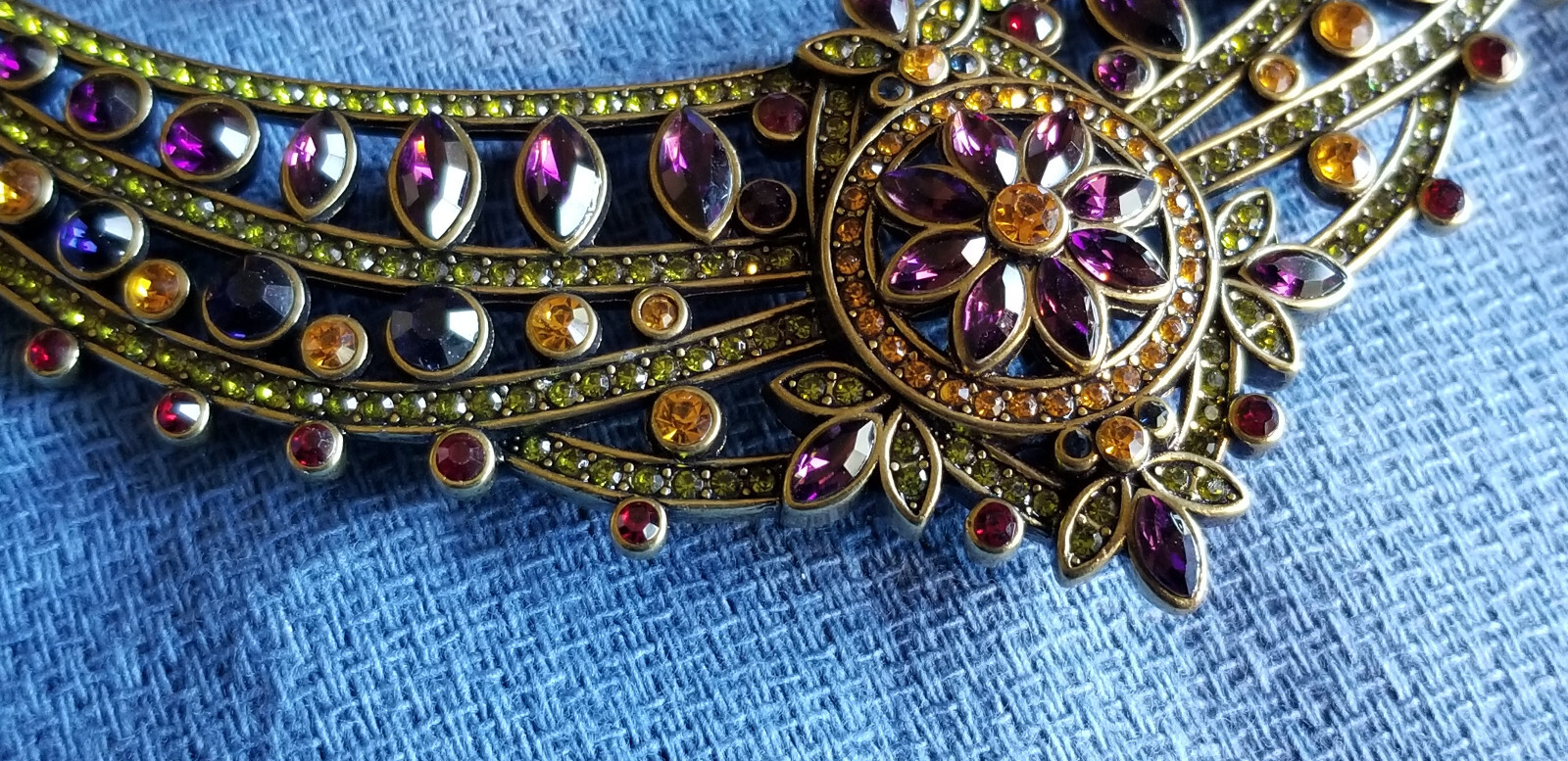 Heidi Daus Multi Colored Crystal Statement Jewelr… - image 2