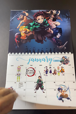 Demon Slayer 2024 Poster Slim Wall Calendar