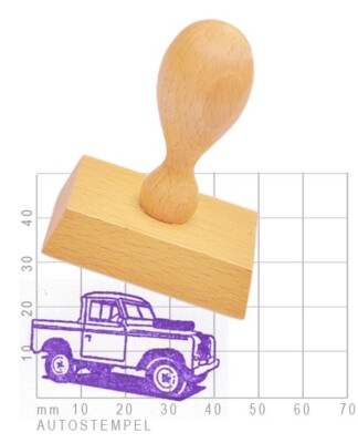 Land Rover Serie 1 (kurz) Oldtimer als Stempel - Autostempel- rubberstamp