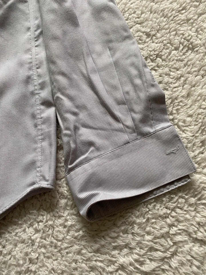 Kenneth Cole Reaction 男式 XL 码 17.5 34-35 灰色长袖正装衬衫 (C32) — 第 3/4 张图片