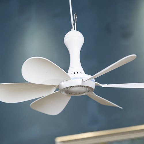 For Camping With Remote Hanging Fan Usb Powered Ceiling Canopy Fan 6 Leaves - Picture 7 of 11