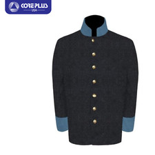 Men's US Civil War Richmond Officer's Sack Coat -Sky Blue Solid Cuff  Collar,