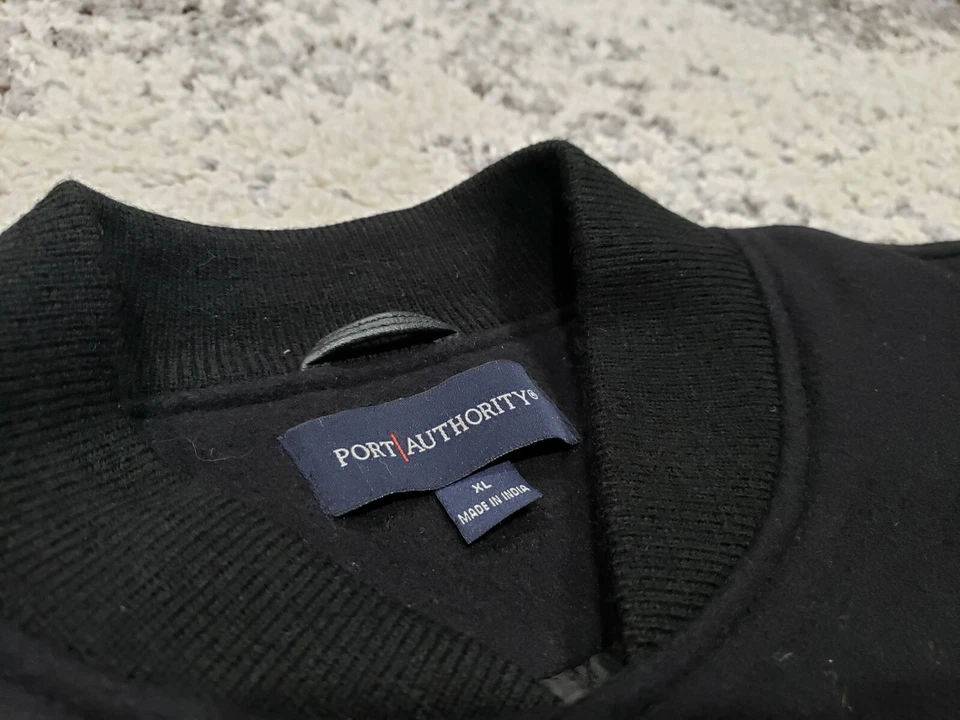 The Bank Nightclub Varsity Jacket Black Men Size XL Leather Wool Cavoda Vodka - Image 4 of 4