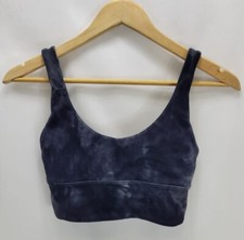 Lululemon Align Reversible Sports Bra Tie Dye Gray Light Support Soft Women's 4