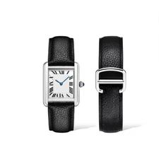 16/17/20/22/23mm Cow Leather Watchband Strap For Cartier Solo London Tank Bands