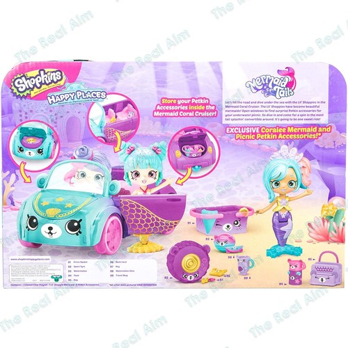 Raro set Shopkins Happy Places Royal convertibile auto d'oro, bambola principessa, animali domestici - Foto 16 di 16