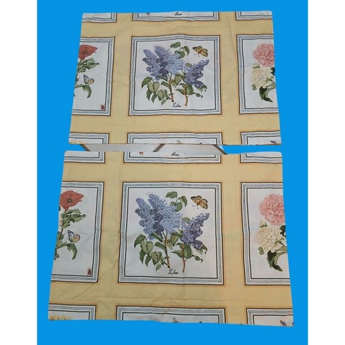 Vintage Waverly Home Fashions King Pillow Shams With Butterflies & Florals - Picture 8 of 9