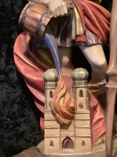 San Florián madera Frauenkirche bomberos Munich Grödnertal 46 cm - Imagen 5 de 13