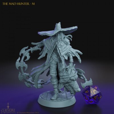 The Mad Hunter/Claymore Miniatures/Rogue/Fighter/DnD/Character/Hero/3D Print