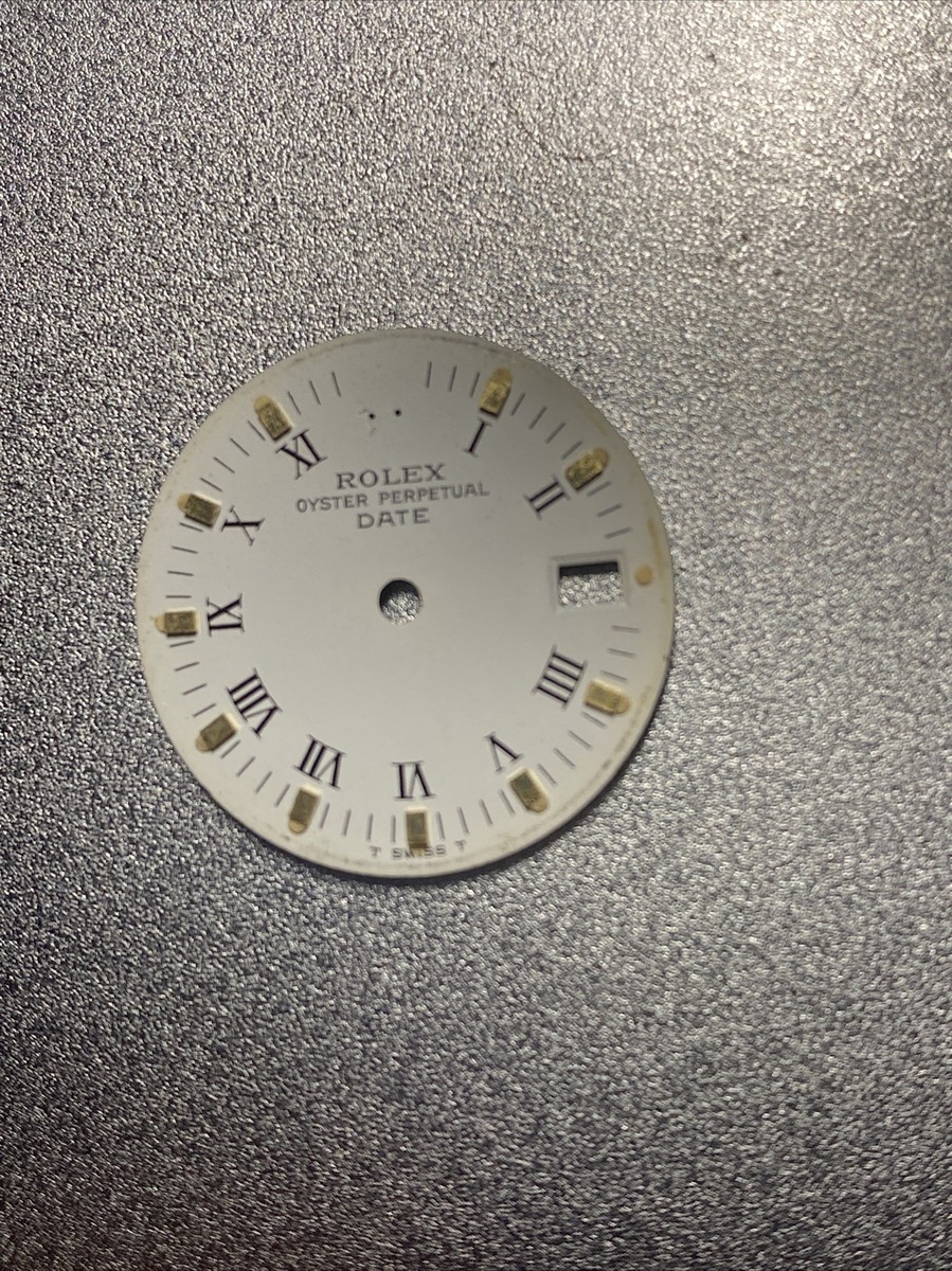 Old Genuine Rolex White Buckley Dial With YellowLadies Date For