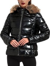 Xuliku Women's Lightweight Puffer Down Jacket Hooded Zipper With Padding