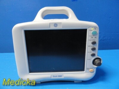 GE Dash 3000 Patient Monitor CO2,ECG,NBP,2 IBP, SpO2 (For Parts & Repairs)~34328