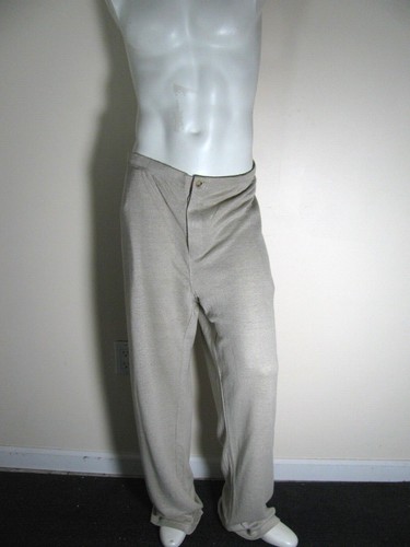 Joseph Abboud Mens Tan Luxury Knit Lightweight Drawstring Resort Pants Sz XL $98 - Picture 4 of 9