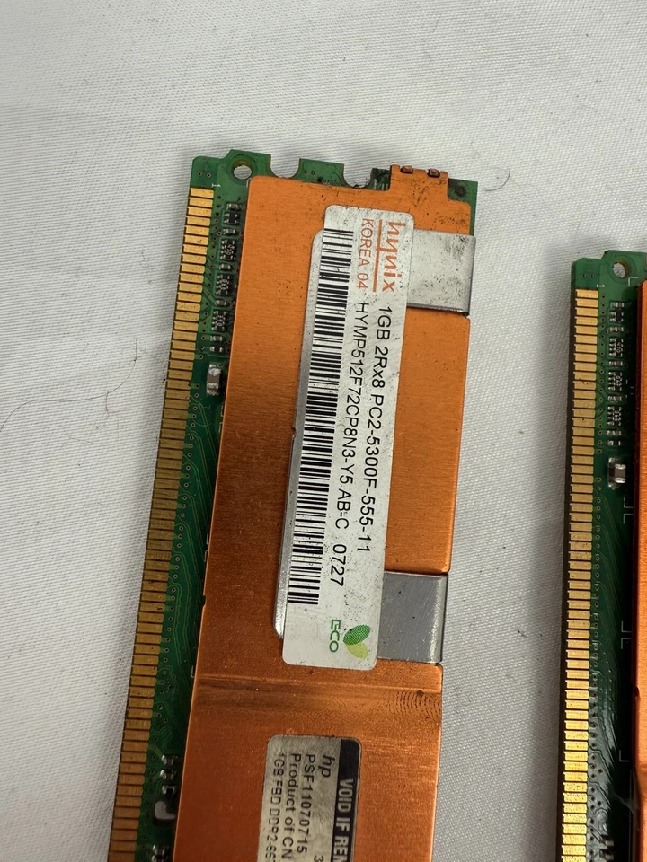 Hynix 1GB 2Rx8 PC2-5300F-555-11 1GB Server Memory Ram HP (2 Sticks Included) - Image 3 of 3