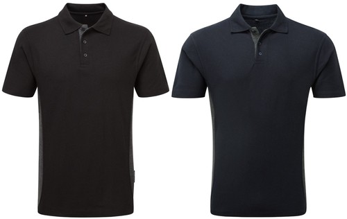 TUFFSTUFF BLACK NAVY MENS POLO T TEE SHIRT WORK COTTON RICH HEAVY DUTY FABRIC - Picture 6 of 13