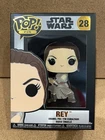 Star Wars The Last Jedi Rey #28 Funko Pop! Enamel Pin & Stand Disney NEW