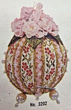 Walco PIN CUSHION KIT 3202 Tabletop Flowers Easter Xmas Ornament Pearls Bead