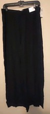 Abercrombie  Fitch High Waist Wide Leg Lined Pant Womens L Black Pockets New