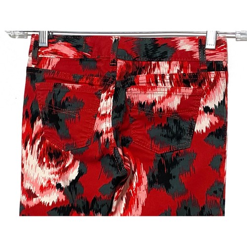 Gap Kids 1969 Super Skinny Floral Rose Jeans Black Red Girls 10 Regular Stretch - Picture 4 of 10