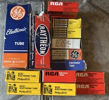 Vintage Lot 20 of Radio Tubes In Boxes Phillips Westinghouse GE RCA
