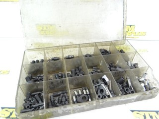 LOT OF ASSORTED INDEXABLE TOOL HARDWARE CLAMPS SCREWS SEATS ORGANIZER