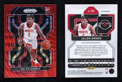 2021-22 Panini Prizm Ruby Wave Prizm Jalen Green #306 Rookie RC