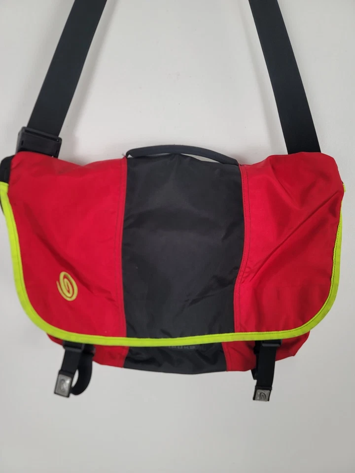 Timbuk2 Mensajero Laptop Rojo y Negro Bolso de Hombro Grande Y2K Paquete de Correa Foto 2 de 4