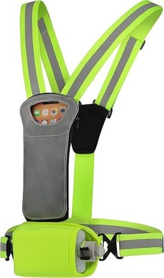 Athle Warnweste Handyhalter - sicheres Laufen, Gassigehen mit Hund, Radfahren UVP 24,49£