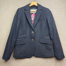 JOULES Tweed Jacket UK 10 Navy ASTER Parade Hacking Herringbone Country Riding