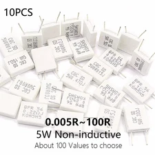 5W Non-inductive Cement Resistor Ceramic horizontal 0.22 R 0.33 Ohm 0.005Ω -100Ω
