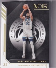 Panini 2022-23 Noir NBA No. 6 Karl-Anthony Towns Gold 1/5