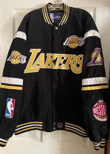 Vintage Jeff Hamilton Mens Size 3XL Los Angeles Lakers Jacket/Racer/Free Ship!