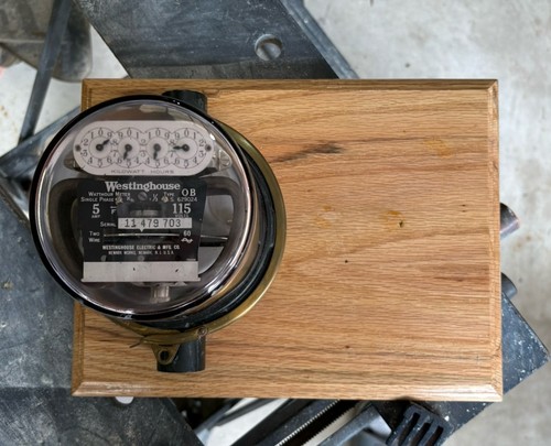 Antique Watthour meter. Westinghouse OB Meter. 115v, 5amp Southern Calif.
