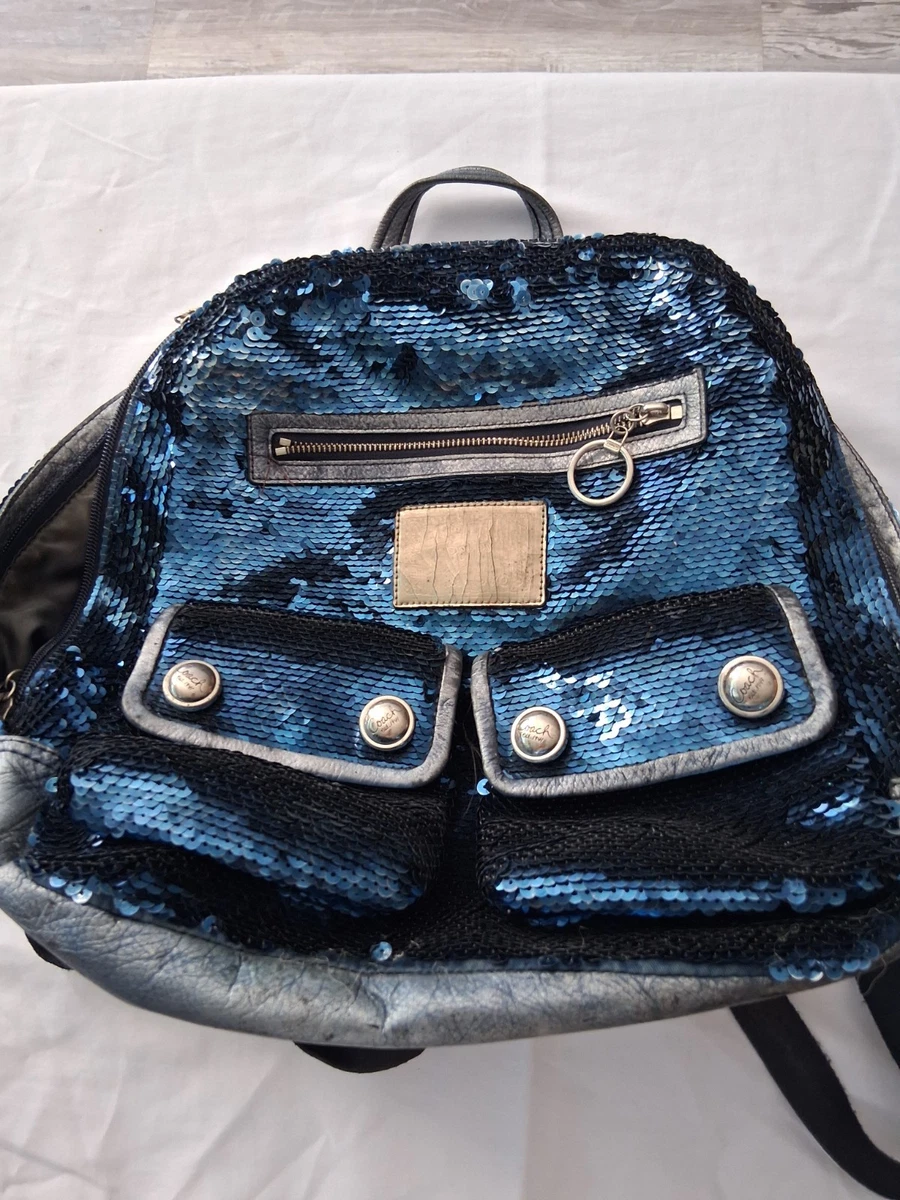 Coach blue poppy sequin backpack limited 【公式通販】