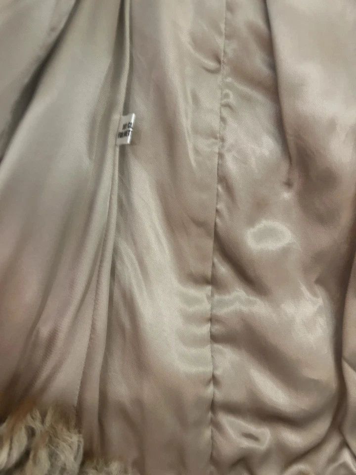 CHAQUETA ABRIGO PIEL ZORRO ROJO REAL VINTAGE S/M ¡LUJOSA! patrón Chevron Foto 2 de 4